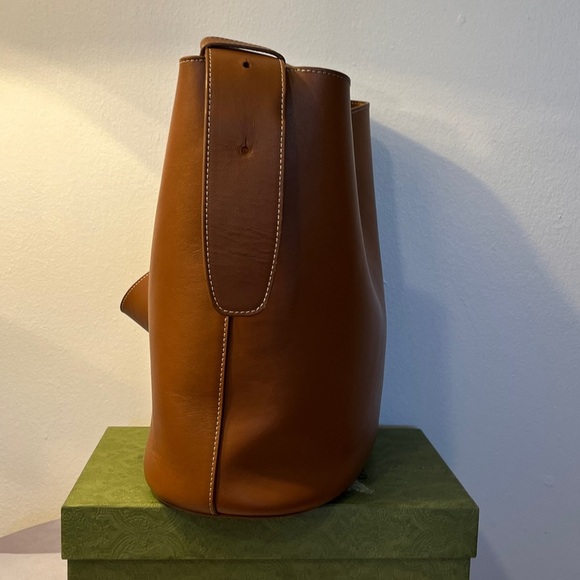 Lie Studio Norma Bucket Tote Bag Toffee Brown / Cognac - Picture 5 of 12